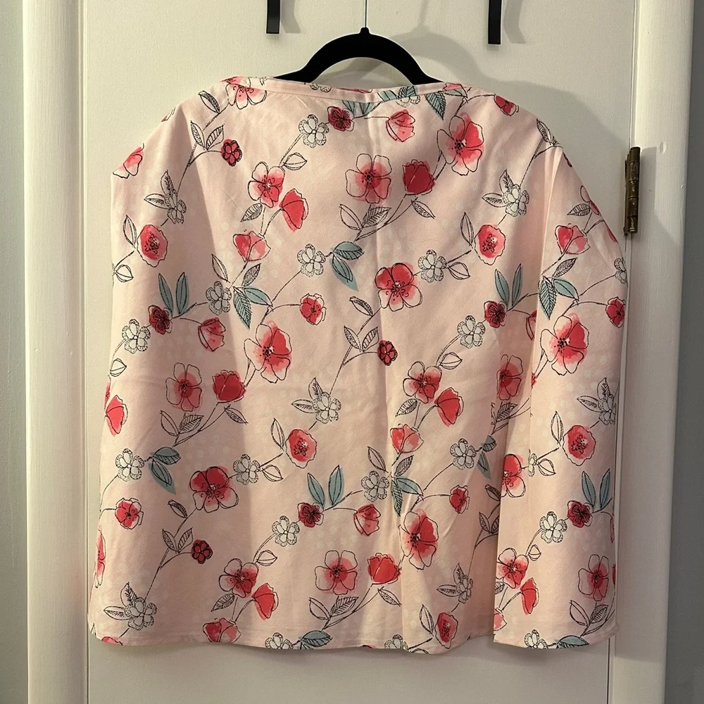 C.J. Banks Light Pink Knee Length Floral Pattern Skirt - Picture 4 of 5
